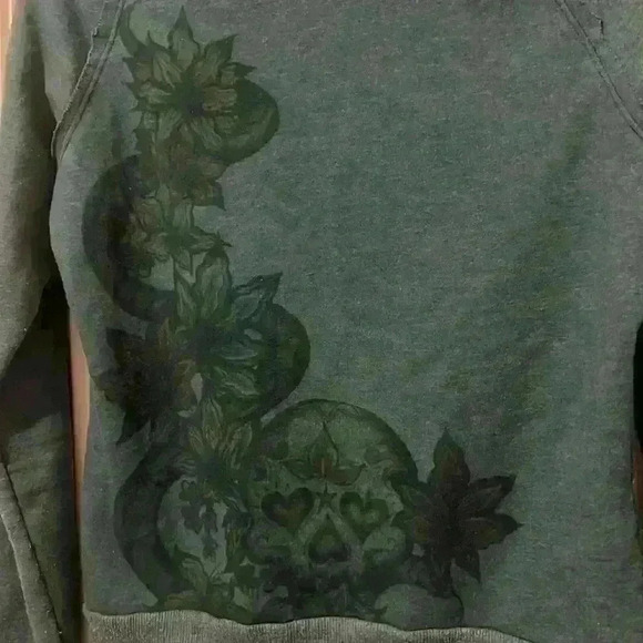 Y2K Vintage Sugar Skull Ed Hardy Style Juniors Scrapbook Jacket size small - Picture 6 of 9